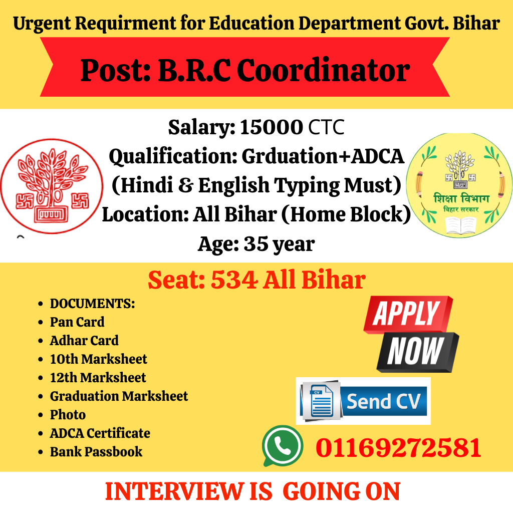 B.R.C Coordinator Education Department